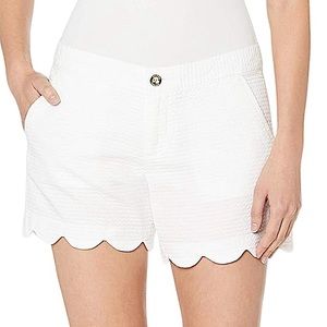 LILLY PULITZER:  Buttercup Scalloped White Shorts -Size 4